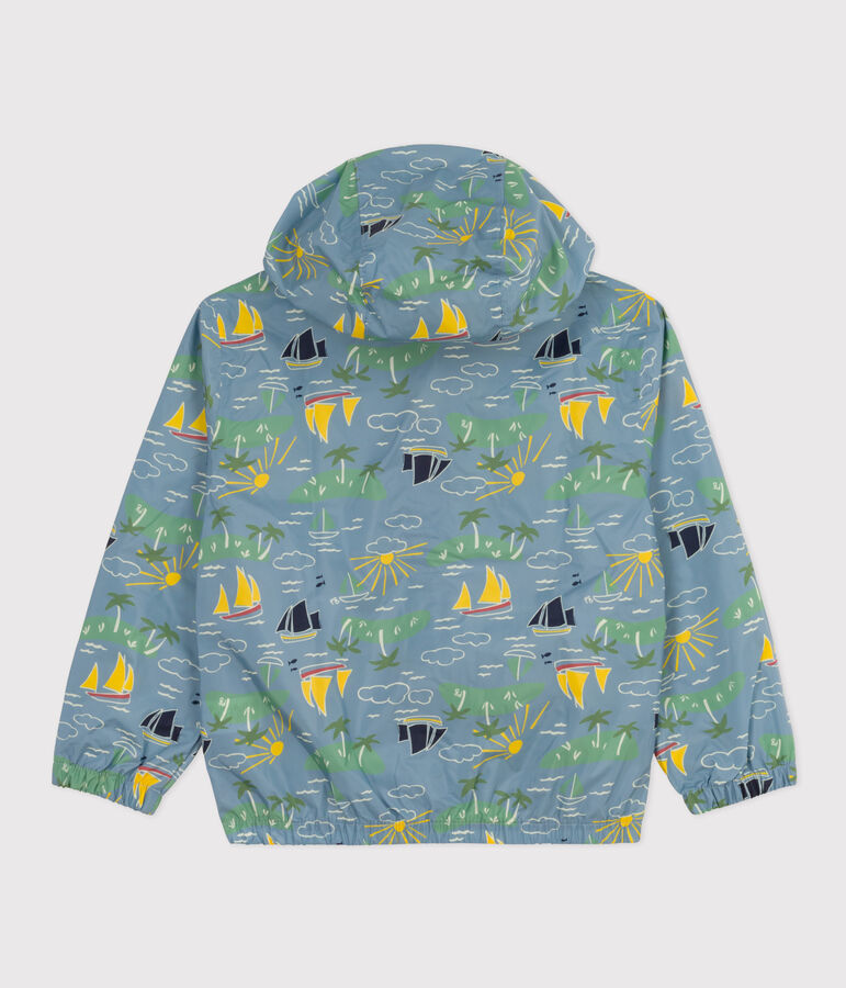 Cortavientos de material reciclado para ni&ntilde;o/ni&ntilde;a azul/multicolor