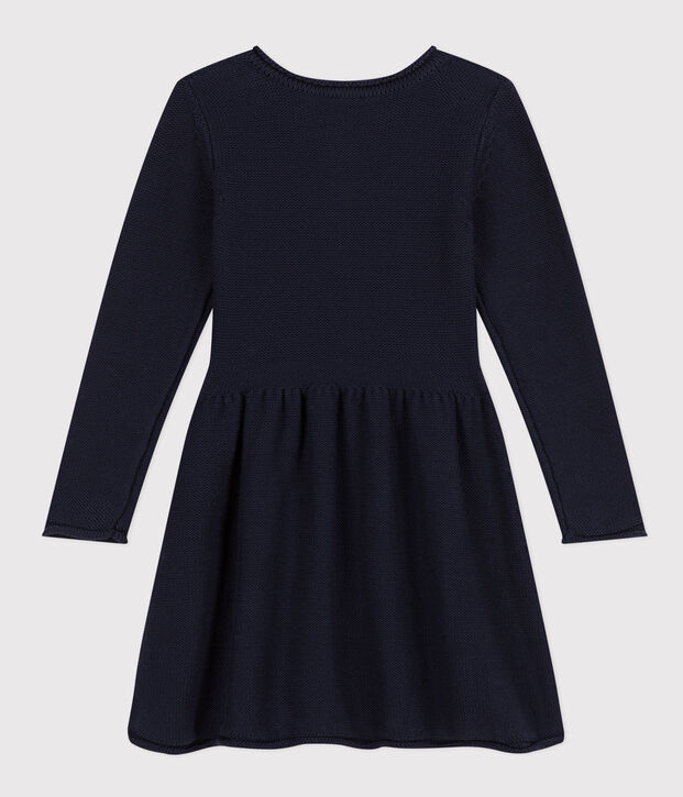 Vestido de manga larga de punto de ni&ntilde;a SMOKING