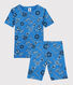Pijama corto de bandana de algodón orgánico de niño