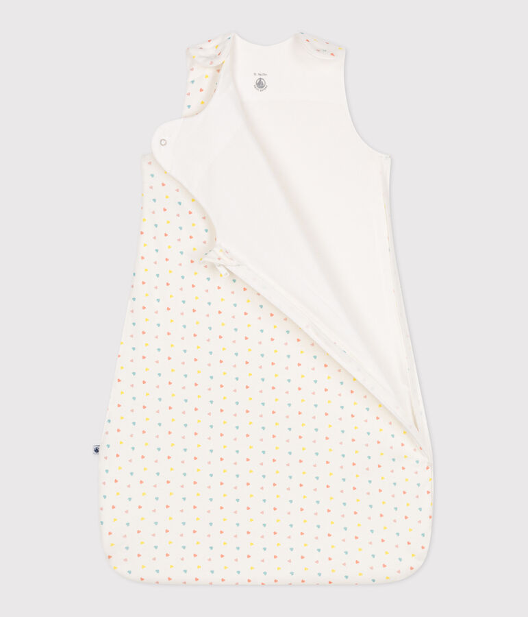 Saco de dormir para beb&eacute; en algod&oacute;n estampado TOG 1.5 blanco/multicolor