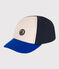 Gorra de algodón de bebé azul SMOKING/blanco MULTICO