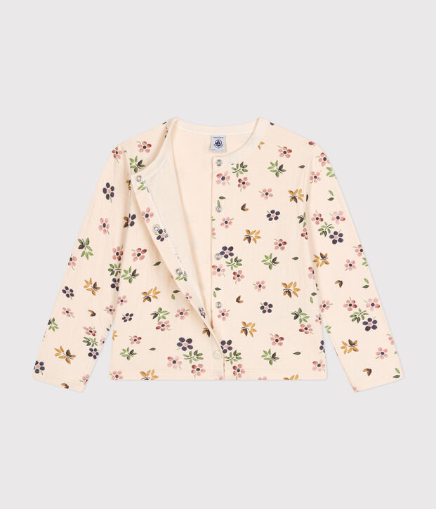 C&aacute;rdigan de t&uacute;bico para ni&ntilde;a crudo/multicolor