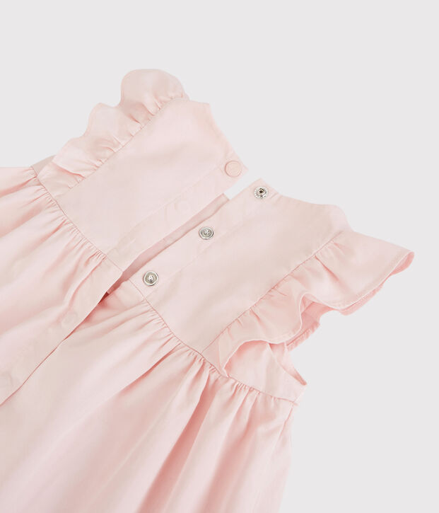 Vestido de sat&eacute;n de beb&eacute;. rosa