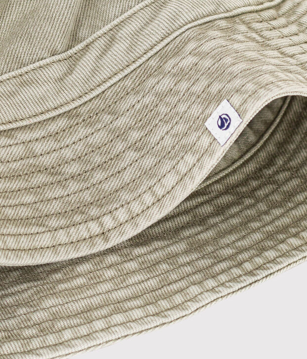 Gorro vaquero liso para beb&eacute; verde