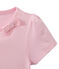 Camiseta de niña con lazo rosa BABYLONE