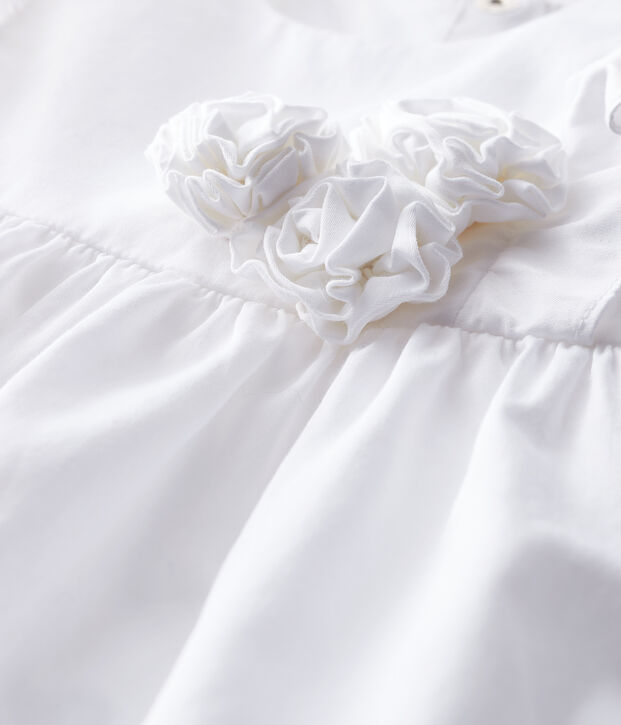 Vestido de ceremonia para beb&eacute; ni&ntilde;a blanco