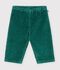 Pantal&oacute;n de terciopelo liso para beb&eacute; verde