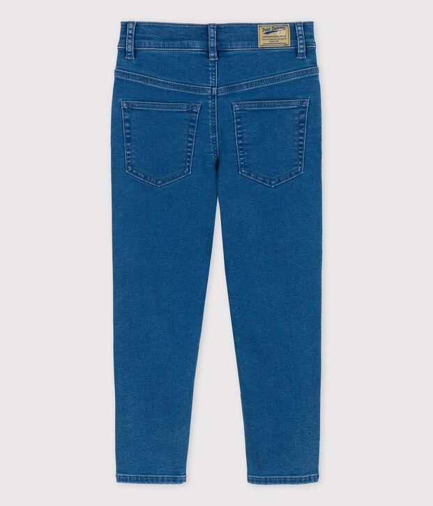 Pantal&oacute;n regular de tejido vaquero sostenible para ni&ntilde;o azul