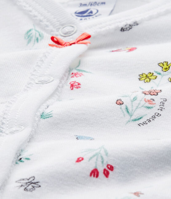 Pijama estampado para bebé niña blanco ECUME/blanco MULTICO