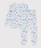 Pijama infantil de algod&oacute;n con estampado fosforescente azul/multicolor