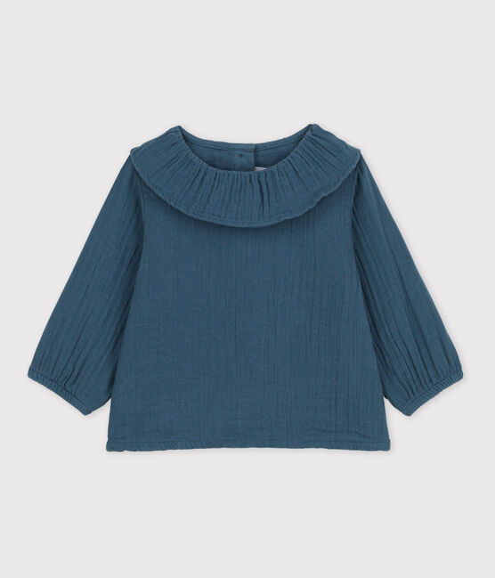 Blusa de manga larga de gasa de algodón para bebé DUCKY