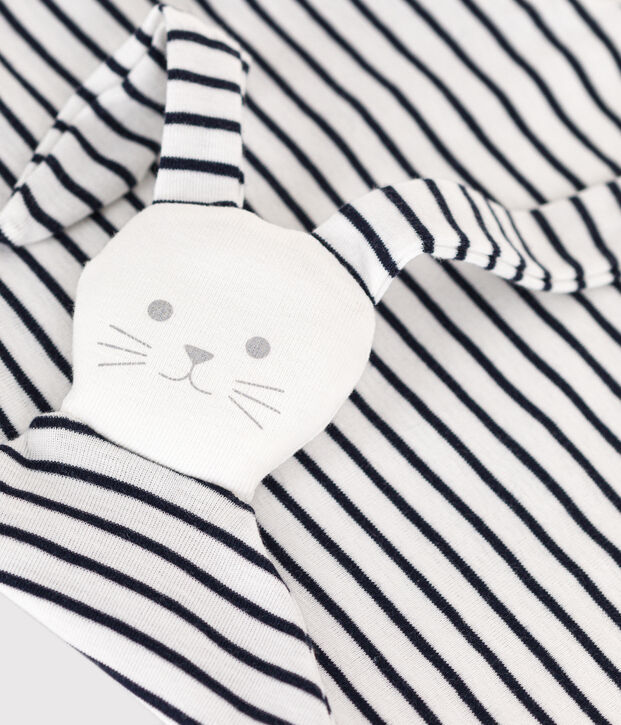 Peluche marinero de algod&oacute;n blanco/azul