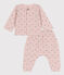 Conjunto de túbico estampado para bebé rosa SALINE/blanco MULTICO