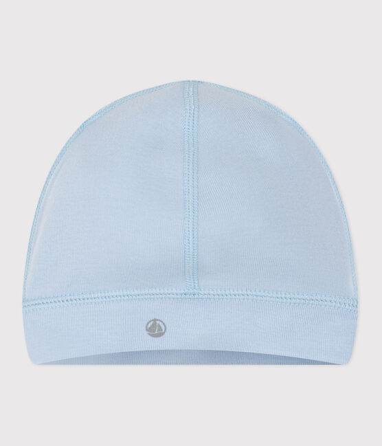 Gorro de algodón liso para bebé azul TOUDOU