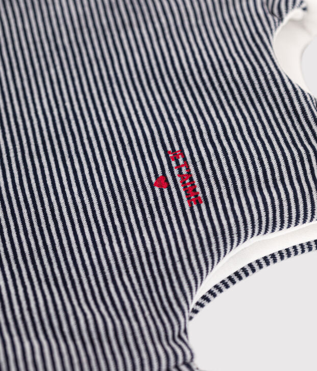 Saco de terciopelo para beb&eacute; TOG 2,5 azul/blanco