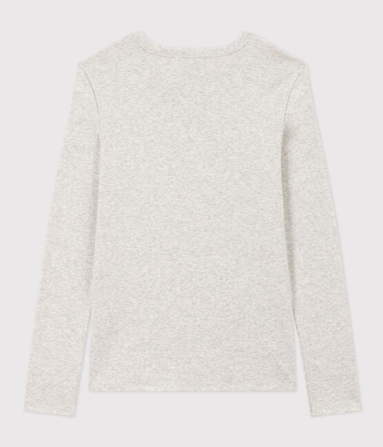 Camiseta L'ICONIQUE de algodón con cuello redondo para mujer gris BELUGA CHINE