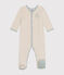 Pijama de terciopelo para bebé beige MONTELIMAR CHINE