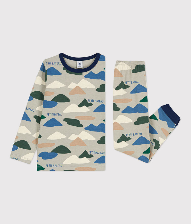 Pijama de t&uacute;bico para ni&ntilde;o  gris/multicolor