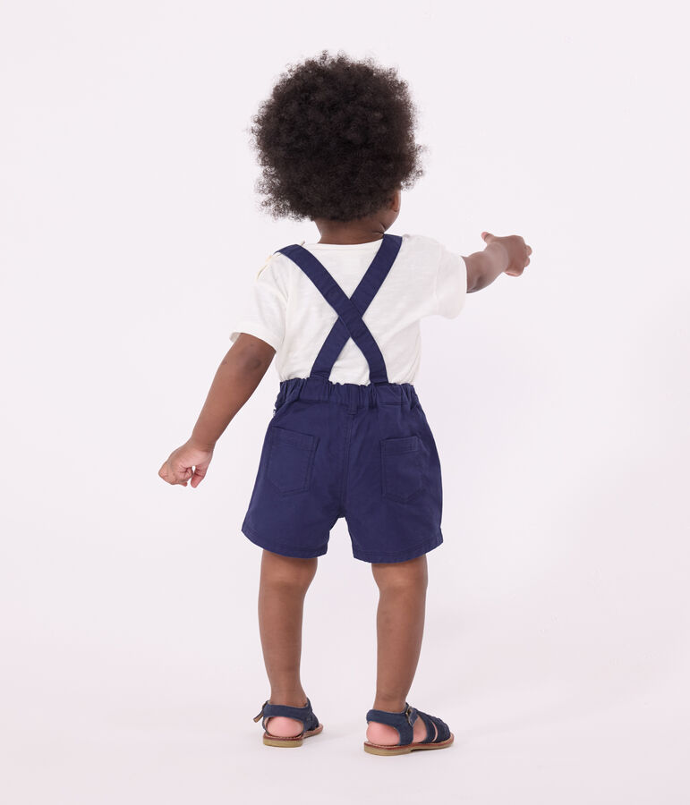 Peto corto de sarga para beb&eacute; azul