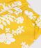 Shorts con estampado hawaiano de popelina de bebé amarillo ORGE/blanco MARSHMALLOW