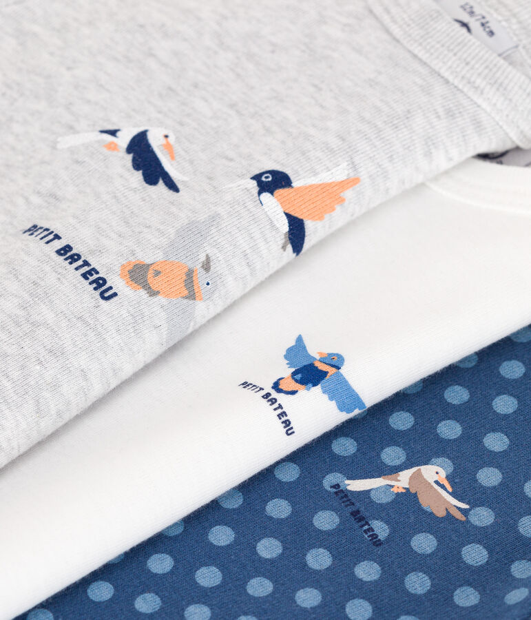 Juego de 3 bodys de algod&oacute;n de manga larga para beb&eacute; variante 4