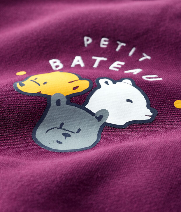 Sudadera estampada para beb&eacute; ni&ntilde;o violeta