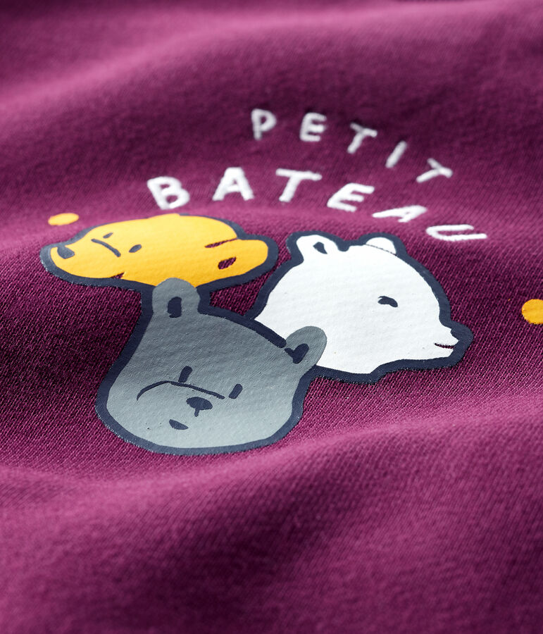 Sudadera estampada para beb&eacute; ni&ntilde;o violeta