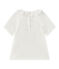 Camiseta bebé niña de maga corta blanco MARSHMALLOW/azul SMOKING