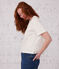 Camiseta LE BOXY de algodón para mujer blanco MARSHMALLOW