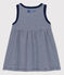 Vestido Bebé Petit Bateau x Water Family azul MEDIEVAL/blanco MARSHMALLOW