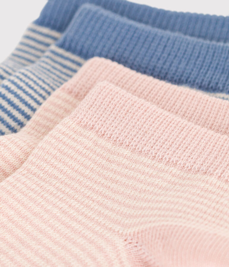 2 pares de calcetines infantiles de algod&oacute;n milrayas multicolor