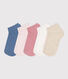 5 pares de calcetines infantiles lisos de algodón
