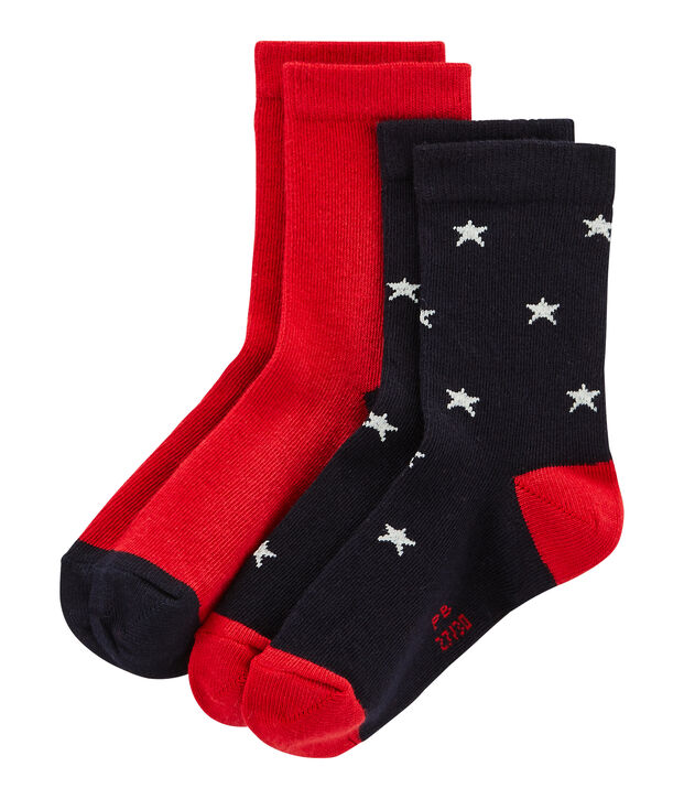 Lote de 2 pares de calcetines infantiles para ni&ntilde;o multicolor