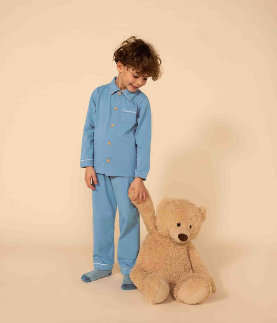 Pijama de punto para niño azul AZUL