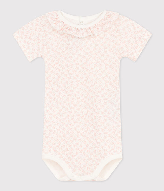 Bodi de manga corta con cuello isabelino de algodón de bebé MARSHMALLOW/ PANTY