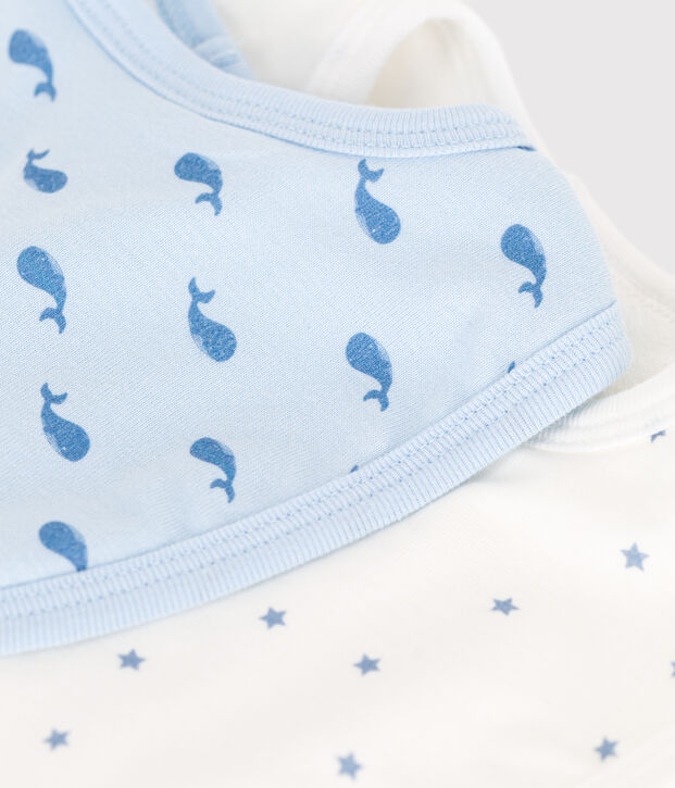 Juego de 2 baberos estampados de algod&oacute;n para beb&eacute; multicolor