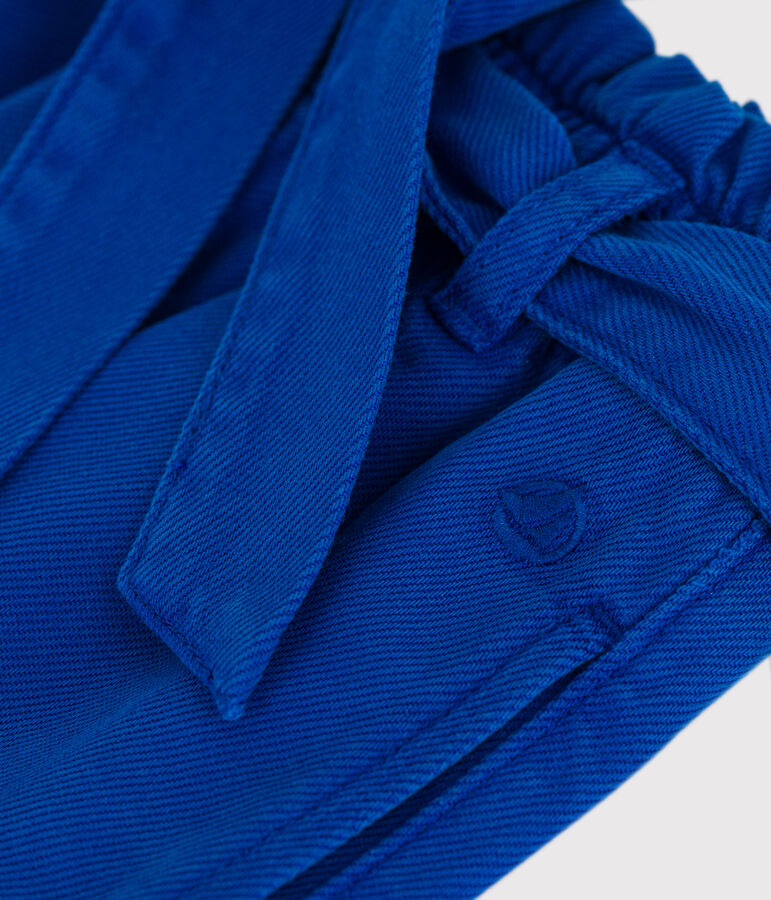 Pantal&oacute;n infantil de mezcla de algod&oacute;n y lyocell. azul
