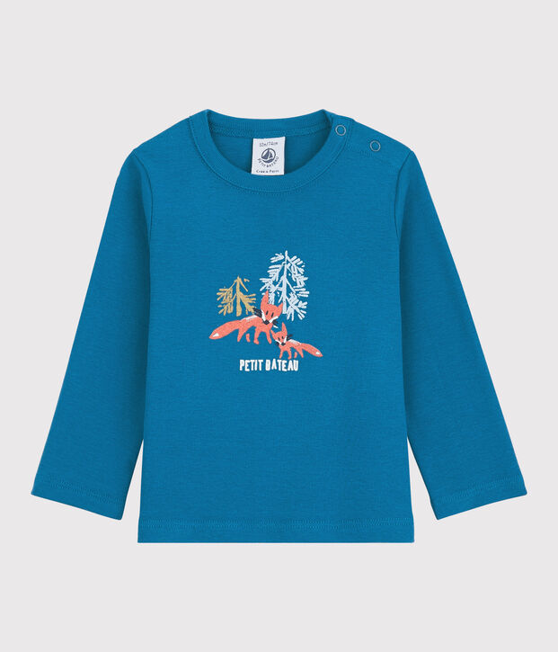 Camiseta de algod&oacute;n de beb&eacute;. azul
