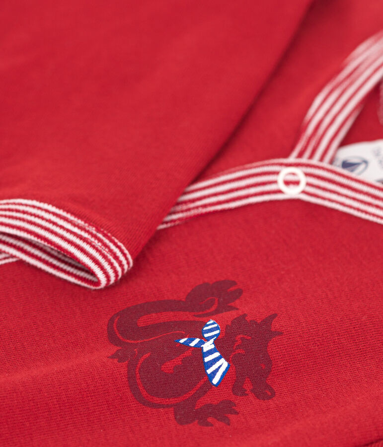 Pijama sin pies de algod&oacute;n para beb&eacute; rojo