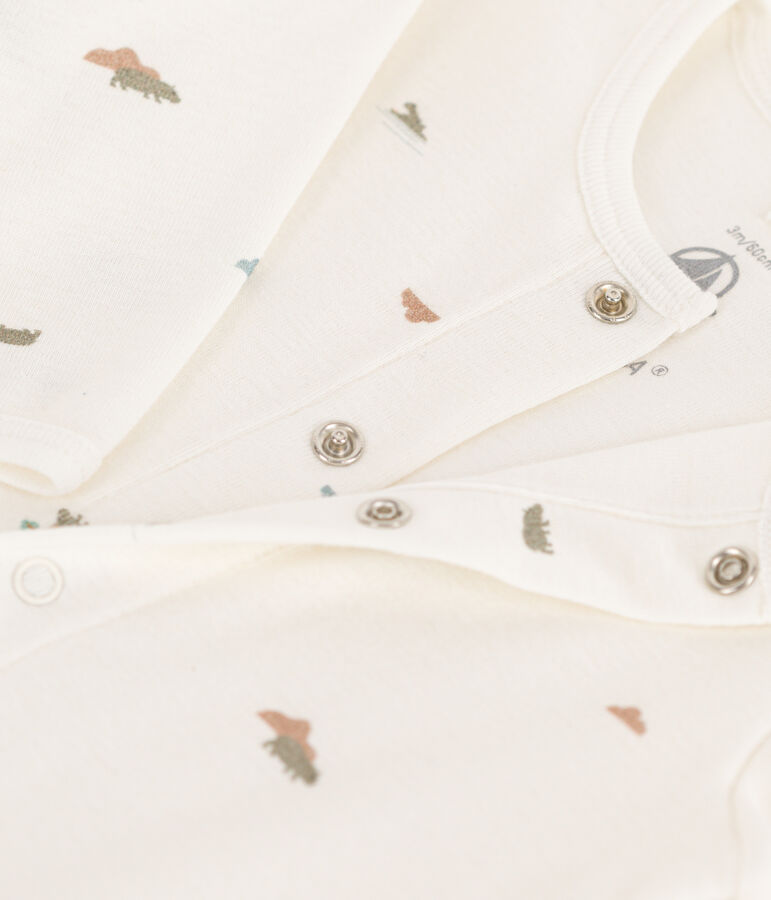 Bodyjama de algod&oacute;n estampado blanco/multicolor
