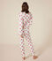 Pijama con corazón de algodón de mujer blanco MARSHMALLOW/rojo TERKUIT