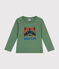 Camiseta de manga larga de punto fino para niño verde PALMERAIE
