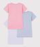 Juego de camisetas infantiles lisas de algod&oacute;n de manga corta multicolor