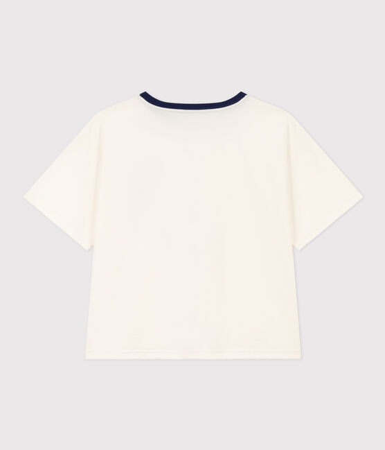 Camiseta LE BOXY de algodón para mujer blanco MARSHMALLOW