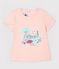 Blusa de manga corta con cuello de bebé niña rosa MINOIS