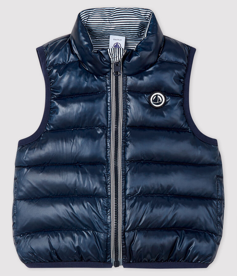 Chaqueta alcolchada reversible para beb&eacute; azul SMOKING