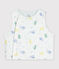 Chaleco reversible de algod&oacute;n con estampado de dragones para beb&eacute; blanco/multicolor
