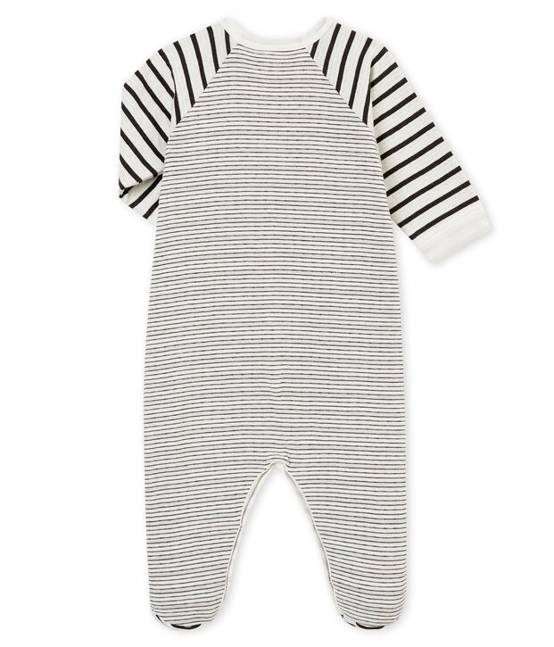 Pelele de noche para beb&eacute; ni&ntilde;o blanco/gris