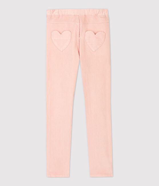 Pantalón slim de terciopelo de niña rosa MINOIS