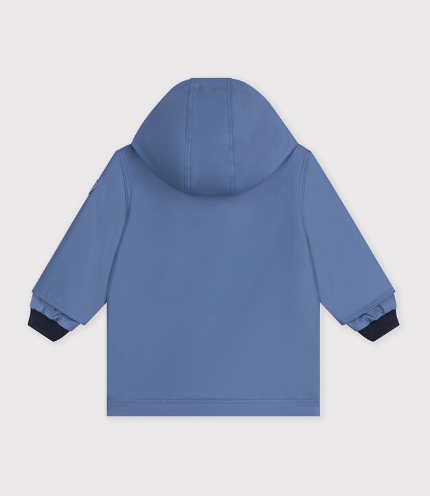 Chubasquero liso ic&oacute;nico para beb&eacute; azul